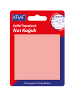 Kraf Yapışkanlı Not Kağıdı 76x76 50 Yp Şeffaf Pembe 7676tr