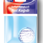 Kraf Yapışkanlı Not Kağıdı 76x76 100 Yp Şeffaf Karışık 7676tr