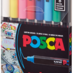 Uni Poster Markörü Posca Set Pc-1mr/8c Ana Renk 8 Li