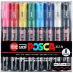 Uni Poster Markörü Posca Set Pc-8k 7+1p.02 Florasan Renkler