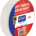 Kraf Çift Taraflı Köpük Bant 12mm X 5m 5012g