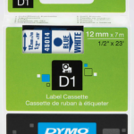 Dymo Şerit D1 12mm X 7mt Beyaz/mavi 720540 45014