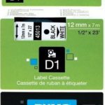 Dymo Şerit D1 12mm X 7mt Beyaz/siyah 720530 45013