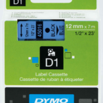Dymo Şerit D1 12mm X 7mt Mavi/siyah 720560 45016