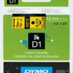 Dymo Şerit D1 12mm X 7mt Sarı/siyah 720580 45018