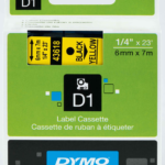Dymo Şerit D1 6mm X 7mt Sarı/siyah 720790 43618
