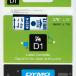 Dymo Şerit D1 9mm X 7mt Beyaz/mavi 720690 40914