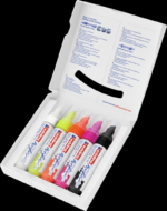 Eddıng Akrilik Markör Kalın Uçlu E-5000 5 Li Set Fosforlu - Görsel 4