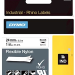Dymo Şerit Rhinopro 24mm X 3.5mt Beyaz/siyah 1734524