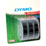 Dymo Kabartma Şerit 9mm X 3mt 3 Lü Bls. Siyah S0847730