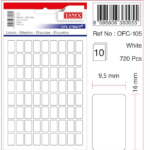Tanex Ofis Etiketi Ofc-105 Beyaz