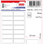 Tanex Ofis Etiketi Ofc-114 Beyaz
