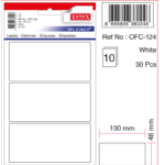 Tanex Ofis Etiketi Ofc-124 Beyaz