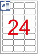 Tanex Laser Etiket Tw-2024 64 X 34 Mm ( 24 ) 25 Li - Görsel 2