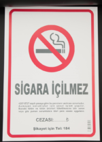 Dilman Sigara Içilmez Levhası 50x70 24 Lü 3124