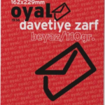 Oyal Zarf Davetiye 16.2x22.9 110 Gr Poşetli Beyaz 25 Li 30007522