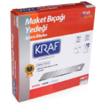 Kraf Maket Bıçağı Yedeği Geniş Ultra Karbon Çelik Sk5 100 Lü 619g