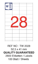 Tanex Laser Etiket Tw-2028 52.5 X 41 Mm 100 Lü - Görsel 2