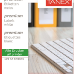 Tanex Laser Etiket Tw-2024 64 X 34 Mm ( 24 ) 100 Lü