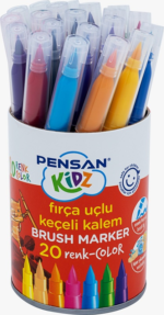 Pensan Kidz Keçeli Kalem 4000 20 Renk Fırça Uçlu