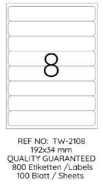 Tanex Laser Etiket Tw-2108 192 X 34 Mm 100 Lü - Görsel 2