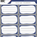 Tanex Okul Etiketi Bordürlü Çift Sıra 5 Li Mavi Brd-7001