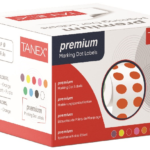 Tanex Nokta Etiketi 20 Mm 2500 Lü Turuncu Tekli Kutu