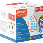 Tanex Nokta Etiketi 25 Mm 2500 Lü Mavi Tekli Kutu