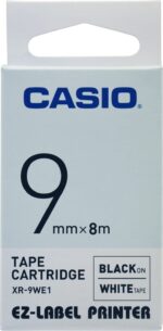 Casio XR-9WE1 (We/bk) Etiket Yazıcısı Kartuşu Beyaz Renk Üstüne Siyah Baskı - Görsel 2