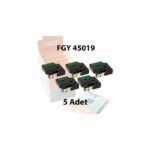 Dymo D1 Muadil Etiket Plastik Yeşil 12 mm x 7 mt 45019 - 5 li Eko Paket