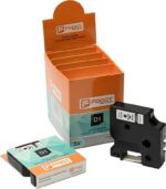 Foogy Dymo D1 Kağıt Şerit Etiket 12 mm 7 mt Beyaz Siyah - Görsel 2