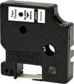 Foogy Dymo D1 Kağıt Şerit Etiket 12 mm 7 mt Beyaz Siyah - Görsel 3
