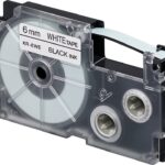 Casio XR-6WE1 (We/bk) Etiket Yazıcısı Kartuşu Beyaz Renk Üstüne Siyah Baskı