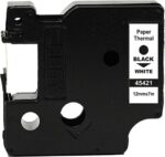 Foogy Dymo D1 Kağıt Şerit Etiket 12 mm 7 mt Beyaz Siyah - Görsel 4