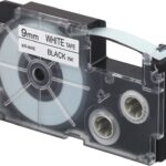 Casio XR-9WE1 (We/bk) Etiket Yazıcısı Kartuşu Beyaz Renk Üstüne Siyah Baskı