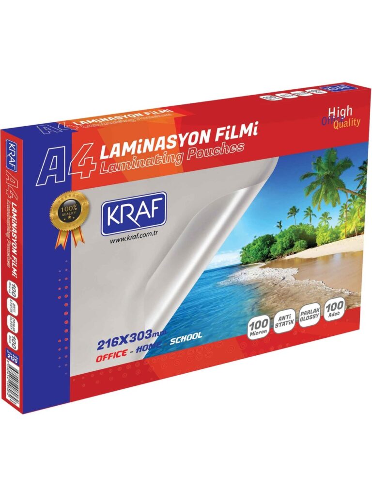 Kraf 2120 a4 100 micron laminasyon filmi