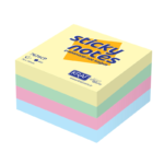 Kraf Yapışkanlı Not Kağıdı Küp 76x76 400 Yp Pastel 7676cp