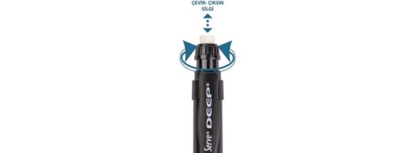 Serve Deep Mekanik Uçlu Kalem 0.7 mm Metalik Mr Siyah - Görsel 2