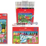 Faber Castell Kuru Sulu Pastel Keçeli 12 Renk 4 Parça Boya Seti