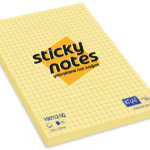 Kraf Yapışkanlı Not Kağıdı 100x152 Sarı Kareli 100152-sq