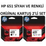 HP 651 Siyah ve Renkli Orjinal Kartuş Seti