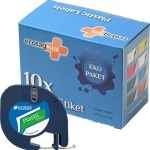 Dymo Letratag Etiket Yazıcı ve Muadil Plastik Yedek Şerit Etiket 10'lu Yeşil - Görsel 2