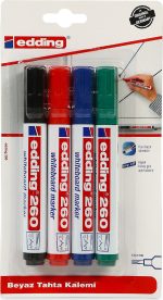 Edding Yazı Tahtası Kalemi 260/4'LÜ Karışık