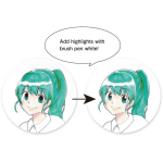 Zıg Mangaka Brush Pen Whıte No:cnbw02-s - Görsel 3