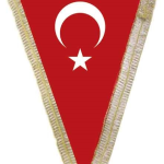 Buket Bayrak Masaüstü 15x22,5 Üçgen Simli Bkt-137