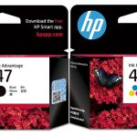 Hp 47 6zd61ae - 6zd21ae Siyah + Renkli 2'li Set Kartuş Orijinal