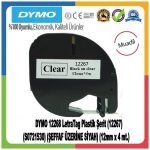 Dymo Letratag muadil Etiket Şeffaf 4m X 12mm - Laminasyonlu