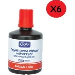 Beyaz Tahta Kalem Mürekkebi 100Ml Kırmızı 450G 6'Lı Paket