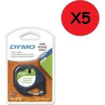 Dymo Letratag Kağıt Etiket Beyaz 59421 ( 5 Adet ) 12mmx4m