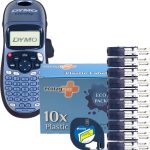 Dymo Letratag Etiket Yazıcı Ve Muadil Plastik Şerit Etiket 10'lu ( Sarı )